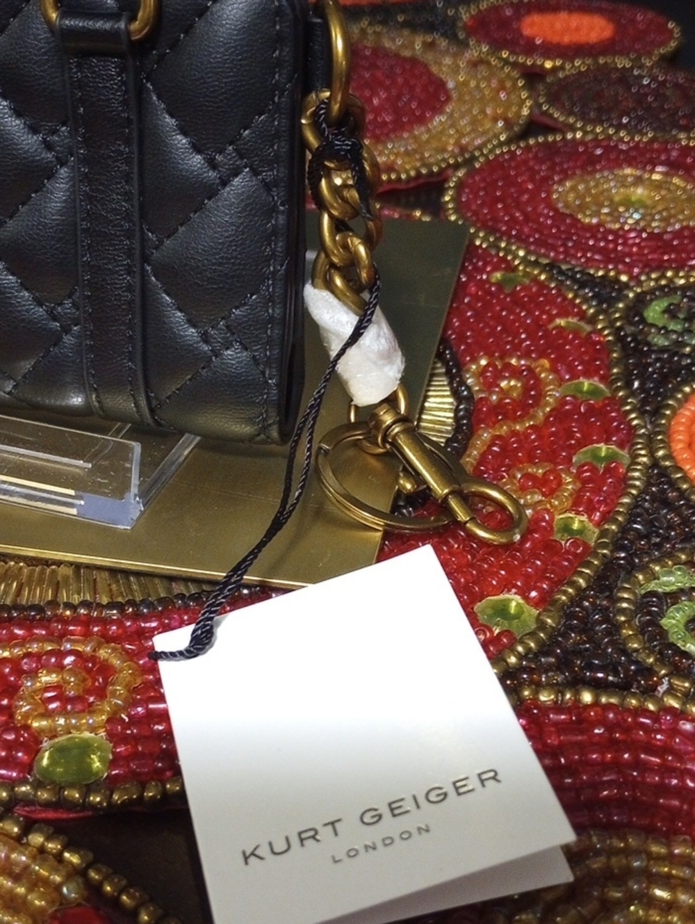 Kurt Geiger Boston Card Charm Keychain - Picture 6 of 16